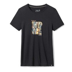 Smartwool Carved Logo Graphic Short Sleeve Tee Women's in Black
